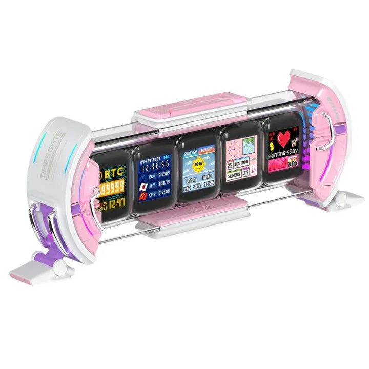 Divoom Times Gate Informative LED Display - Pink - Tashqila Divoom Times Gate Informative LED Display - Pink - Tashqila